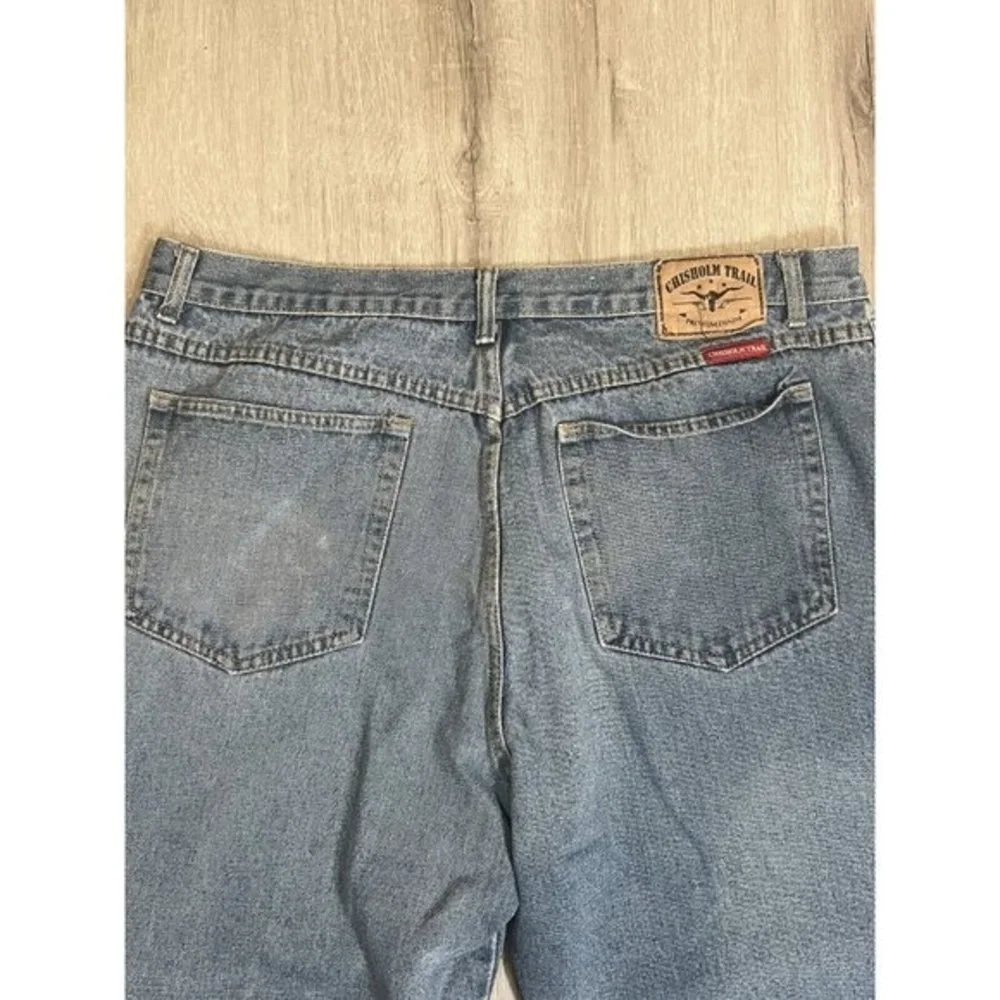 Chisholm Trail Jeans Mens 38x32 Regular Straight‎ Blue Denim